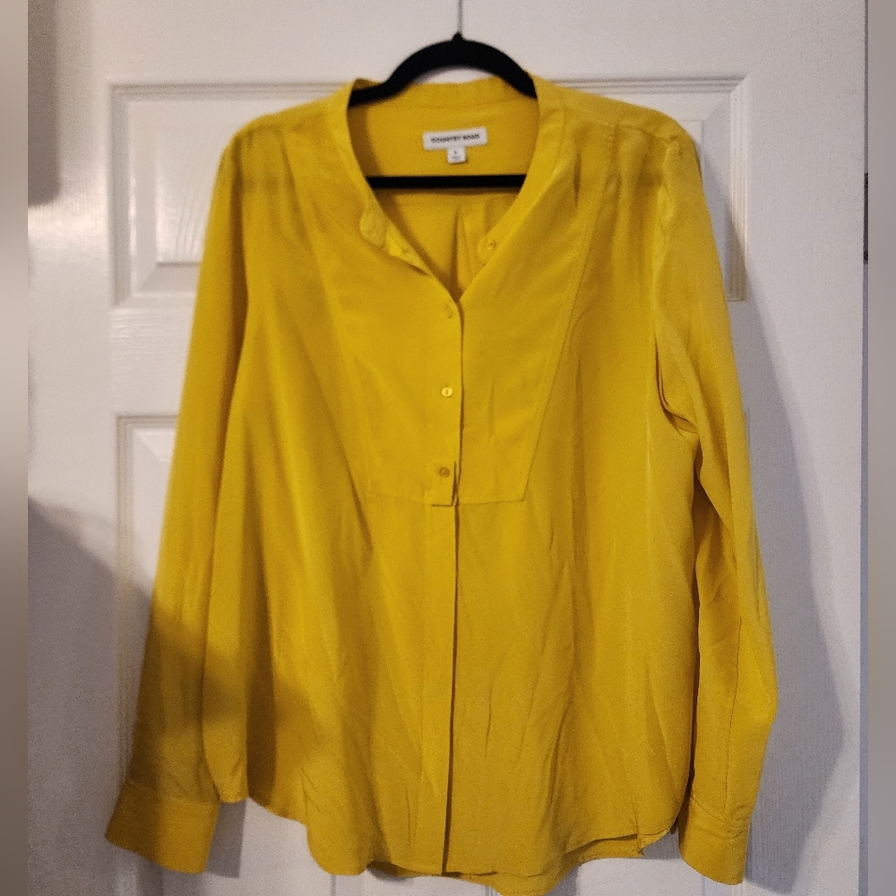 Country Road 100% Silk Yellow Blouse